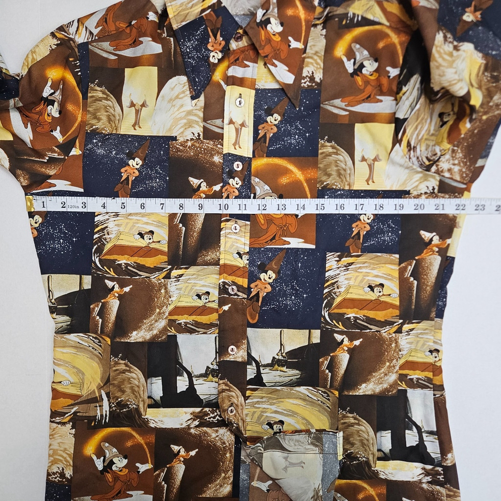 Vintage Kennington Disney Fantasia Mickey Sorcerer Shirt Retro **NO SIZE TAG** - Picture 3 of 16